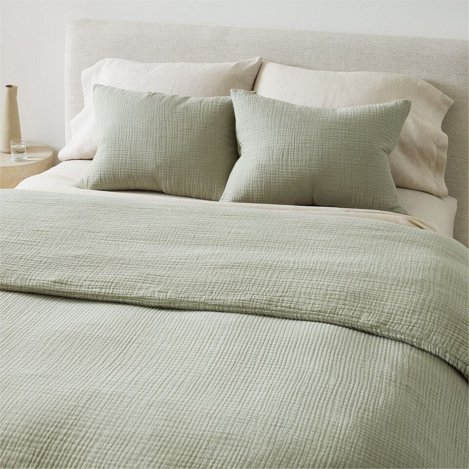 Dreamy Gauze Cotton Duvet Cover & Pillowcases West Elm UK